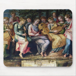 Apollo en de Muses, 1600 Muismat