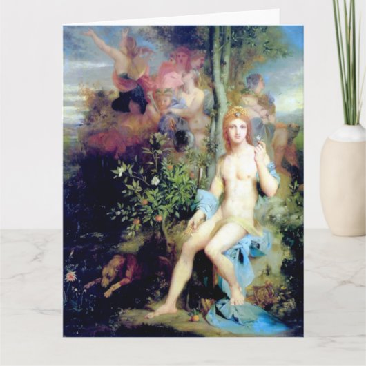 Apollo en de Negen Muzen Fine Art Groeten Kaart (Voorkant)