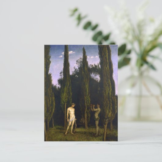Apollo en Marsyas door Hans Thoma Briefkaart (Staand voorkant)