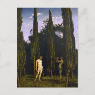 Apollo en Marsyas door Hans Thoma Briefkaart