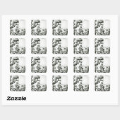 Apollo en Pan Vierkante Sticker (Vel)
