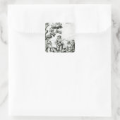 Apollo en Pan Vierkante Sticker (Tas)