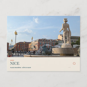 Apollo-fontein op Place Masséna, Nice Briefkaart