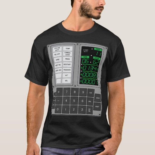 Apollo Guidance Computer Dsky T-shirt (Voorkant)