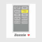 Apollo Guidance Computer Indicator Alarm DSKY Sticker (Vel)