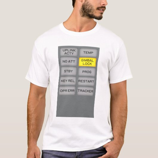 Apollo Guidance Computer Indicator Alarm DSKY T-shirt (Voorkant)