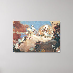 Apollo in zijn Sun Chariot die Beatrice I bestuurt Canvas Afdruk