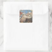 Apollo in zijn Sun Chariot rijden Beatrice I Vierkante Sticker (Tas)