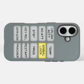 Apollo Indicator Alarm DSKY, Gimbal Lock Case-Mate iPhone Case (Achterkant (horizontaal))