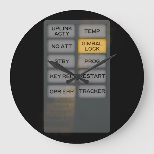 Apollo Indicator Alarm DSKY, Gimbal Lock Klok (Voorkant)