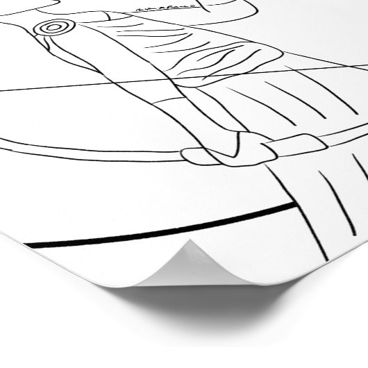 Apollo kleurplaat afdrukken poster (Hoek)