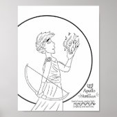 Apollo kleurplaat afdrukken poster (Voorkant)