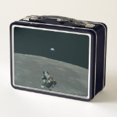 Apollo Maanlander en Aarde boven de maan (Achterkant)