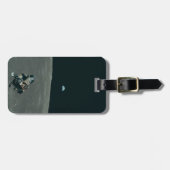 Apollo Maanlander en Aarde boven de maan Bagagelabel (Voorkant horizontaal)