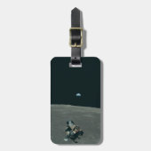 Apollo Maanlander en Aarde boven de maan Bagagelabel (Voorkant verticaal)