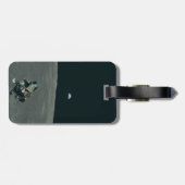 Apollo Maanlander en Aarde boven de maan Bagagelabel (Achterkant horizontaal)