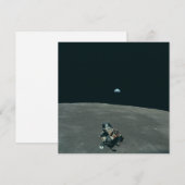 Apollo Maanlander en Aarde boven de maan Bedankkaart (Voorkant / Achterkant)