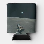 Apollo Maanlander en Aarde boven de maan Blikjeskoeler (Voorkant)