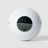 Apollo Maanlander en Aarde boven de maan Golfballen (Voorkant)