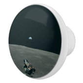 Apollo Maanlander en Aarde boven de maan Keramische Knop (Rechts)
