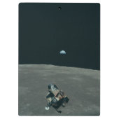 Apollo Maanlander en Aarde boven de maan Klembord (Achterkant)