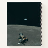 Apollo Maanlander en Aarde boven de maan Notitieboek (Achterkant)