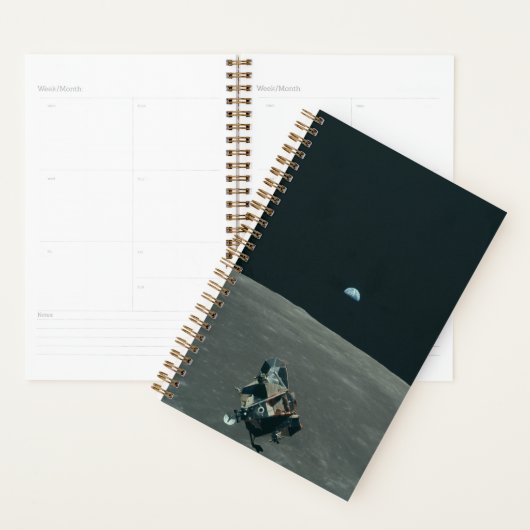 Apollo Maanlander en Aarde boven de maan Planner (Display)