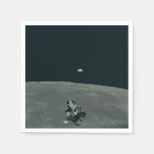 Apollo Maanlander en Aarde boven de maan Servet (Voorkant)