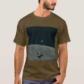 Apollo Maanlander en Aarde boven de maan T-shirt (Voorkant)