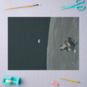 Apollo Maanlander en Aarde boven de maan Tissuepapier (Craft)