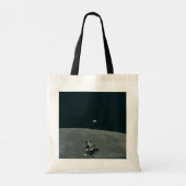Apollo Maanlander en Aarde boven de maan Tote Bag (Achterkant)