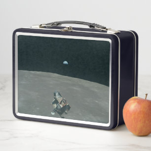 Apollo Maanlander en Aardopkomst boven de Maan