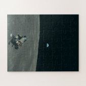 Apollo Maanlander en Aardopkomst boven de Maan Legpuzzel (Horizontaal)