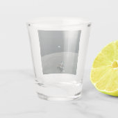 Apollo Maanlander en Aardopkomst boven de Maan Shot Glas (Achterkant)