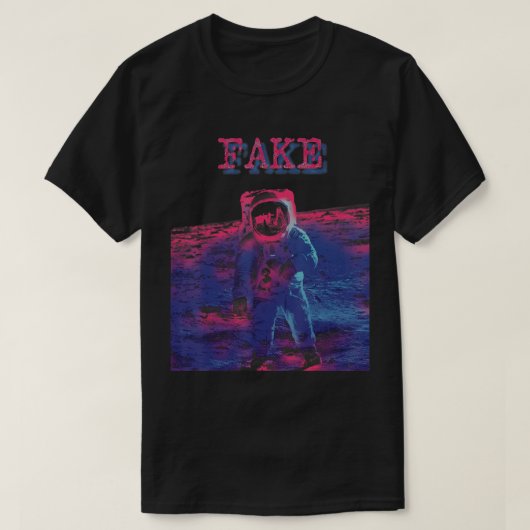 Apollo Moon Landing Hoax Samenzwervingstheorie Fak T-shirt (Design voorkant)