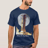 Apollo Moon Mission Rocket Launch T-shirt (Voorkant)