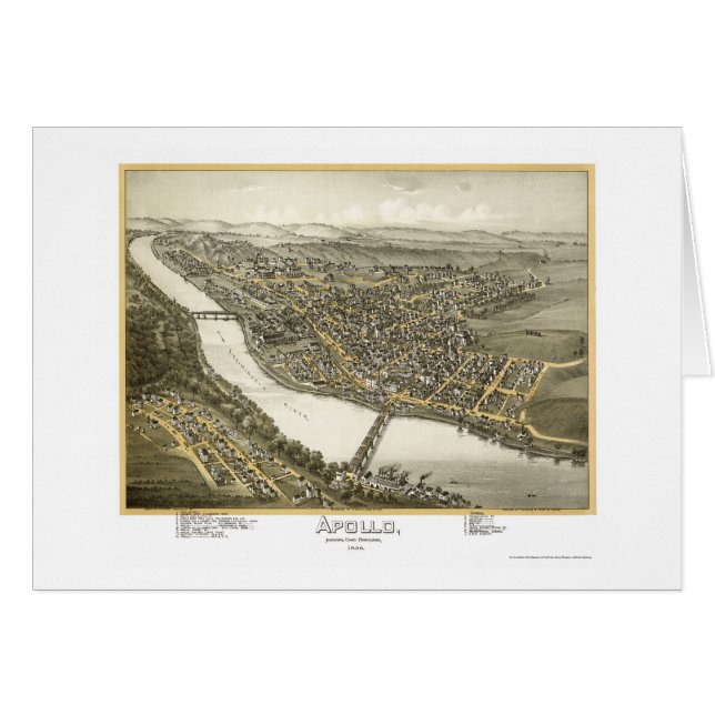 Apollo, PA Panoramic Map - 1896 (Voorkant Horizontaal)