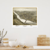 Apollo, PA Panoramic Map - 1896 Poster (Keuken)