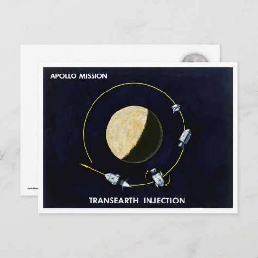 Apollo-programma - Moon Mission Artist Concept Briefkaart (Voorkant / Achterkant)