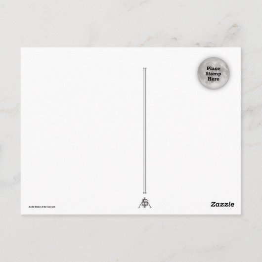 Apollo-programma - Moon Mission Artist Concept Briefkaart (Achterkant)