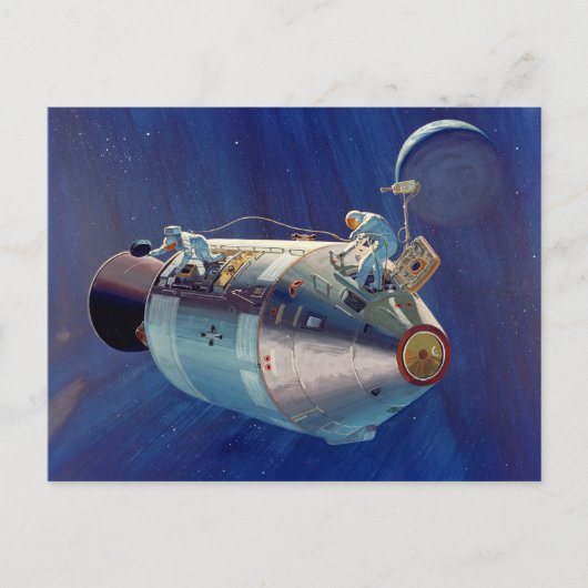 Apollo-programma - Moon Mission Artist Concept Briefkaart (Voorkant)