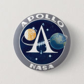 Apollo-programma Ronde Button 5,7 Cm (Voorkant)