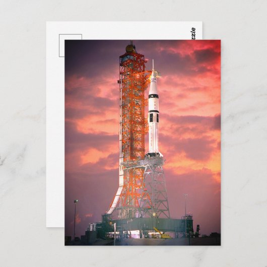 Apollo Saturn 1B Rocket Launch Briefkaart (Voorkant / Achterkant)