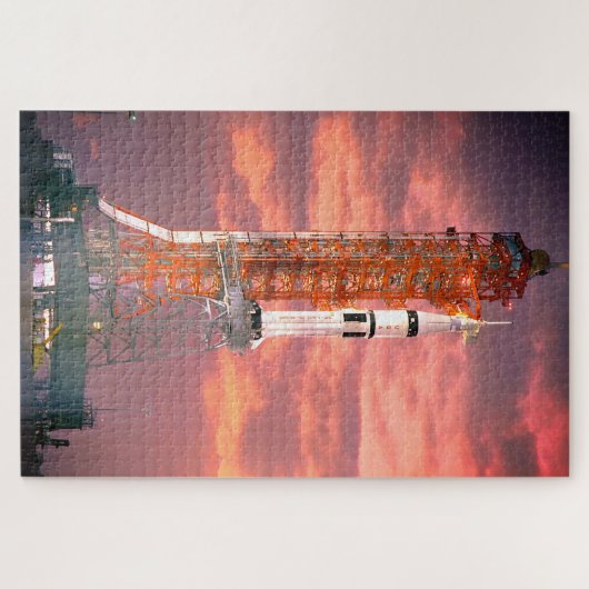 Apollo Saturn 1B Rocket Launch Legpuzzel (Horizontaal)