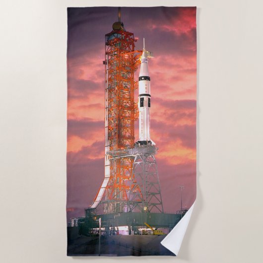 Apollo Saturn 1B Rocket Launch Strandlaken (Voorkant)