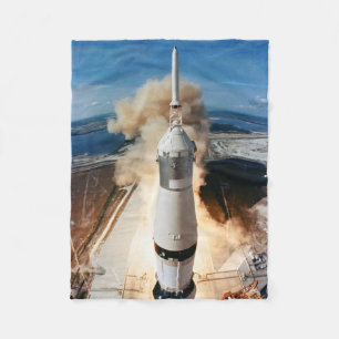 Apollo Saturn V raket lancering naar maan 1969 Fleece Deken
