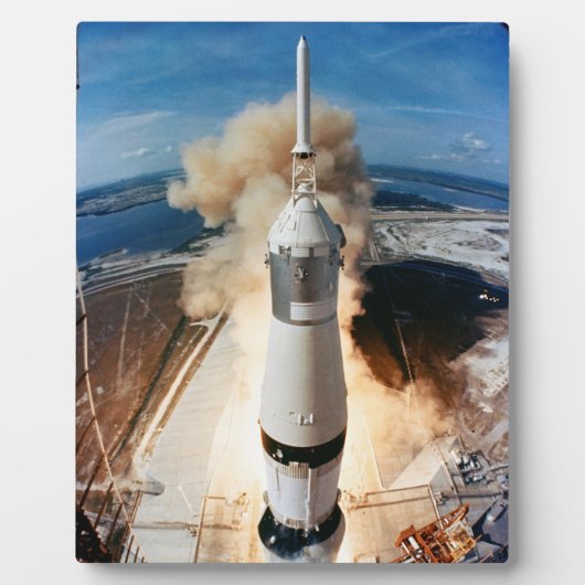 Apollo Saturn V raket lancering naar maan 1969 Fotoplaat (Voorkant)
