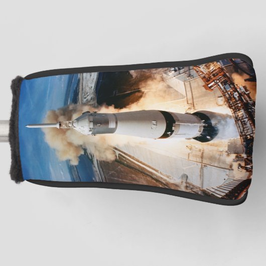 Apollo Saturn V raket lancering naar maan 1969 Golfheadcover (Voorkant)