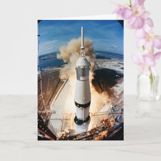Apollo Saturn V raket lancering naar maan 1969 Kaart (Orchidee)