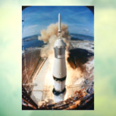 Apollo Saturn V raket lancering naar maan 1969 Raamsticker (Vel 3)